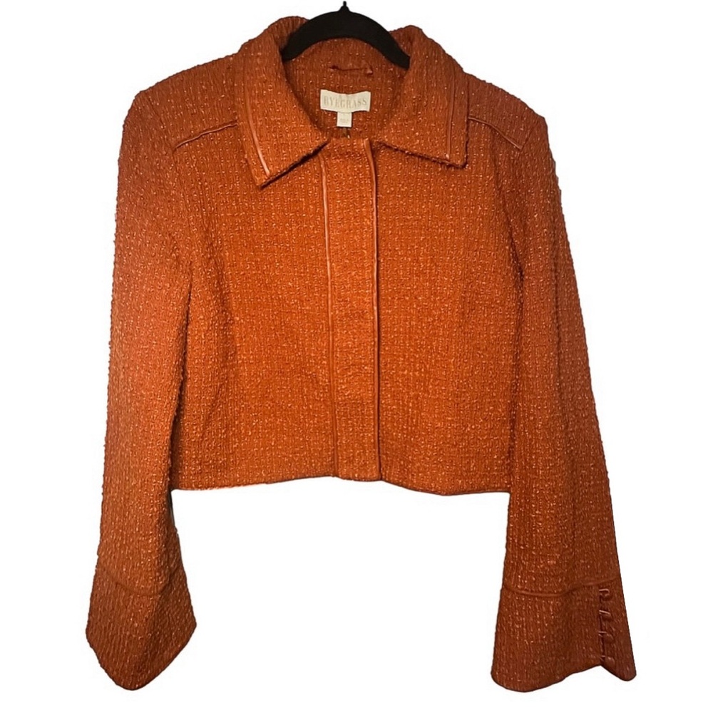 RYEGRASS cropped textured jacket